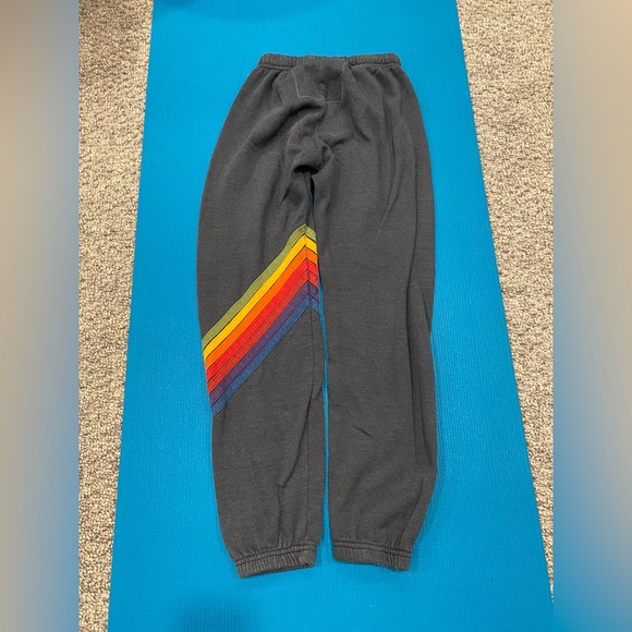 Aviator Nation Rainbow Stripe Kids Joggers - Picture 2 of 3